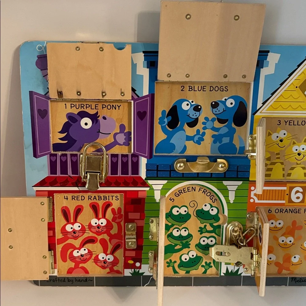 Melissa & Doug Latches Wooden Activity Board